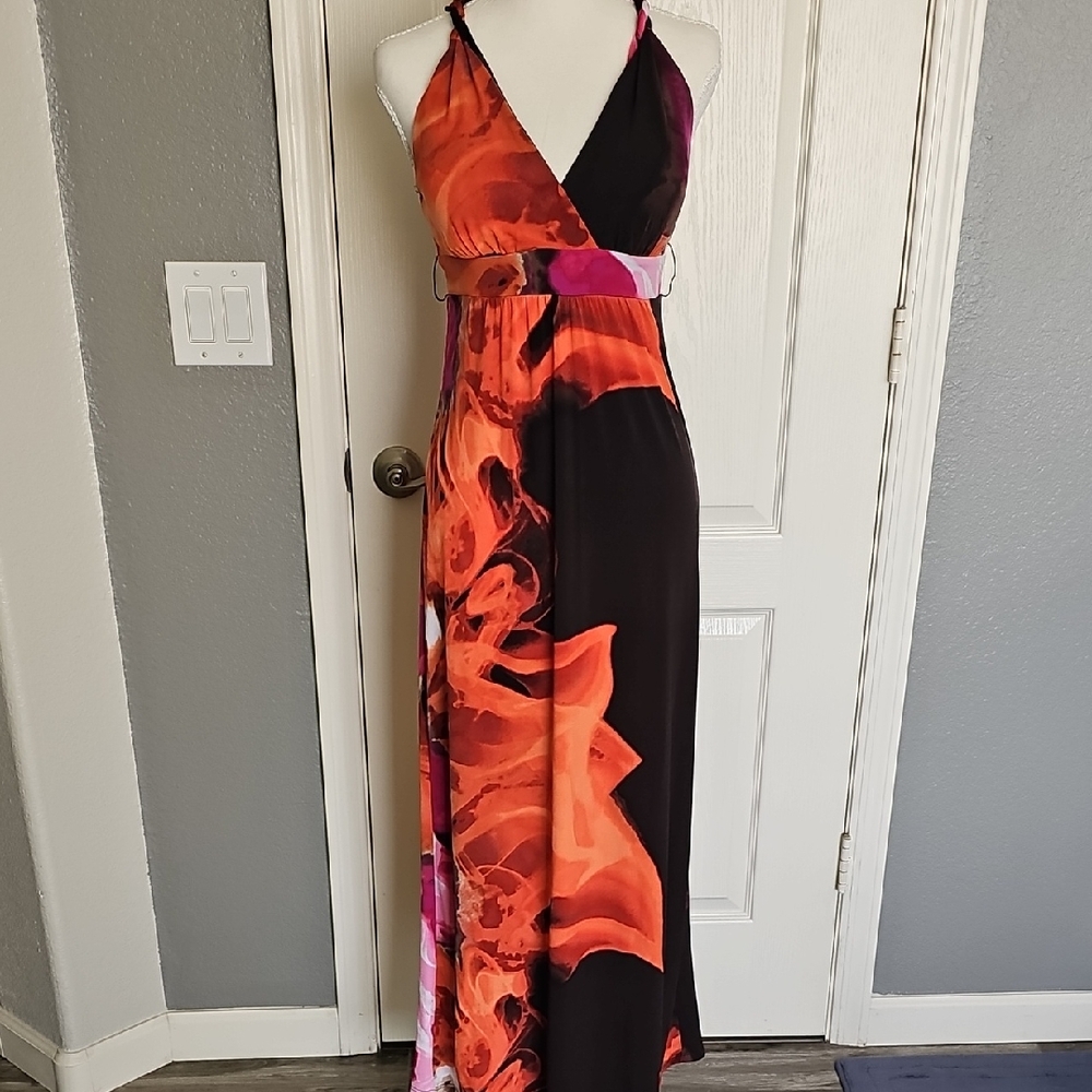 Elegant Multicolor Maxi Dress